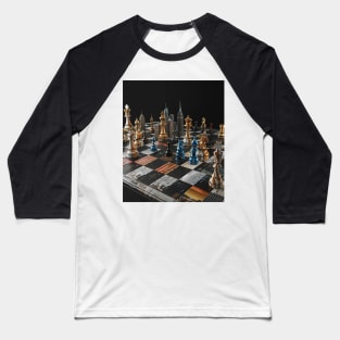 Cityscape Gambit: Skyline Chess Match Tee gift Baseball T-Shirt